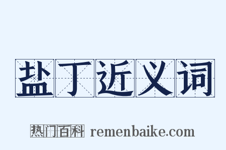 盐丁近义词是什么意思的图片